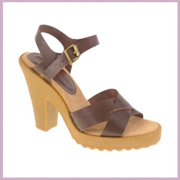 Chinese Laundry Brown Vegan Leather Strap Heeled Sandals New - Picture 2 of 7